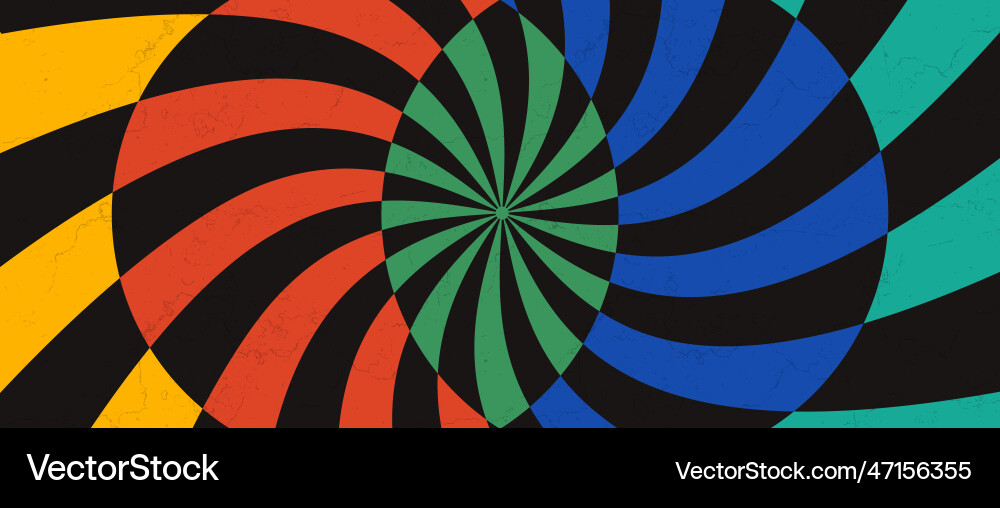 Abstract spiral optical with circles background Vector Image