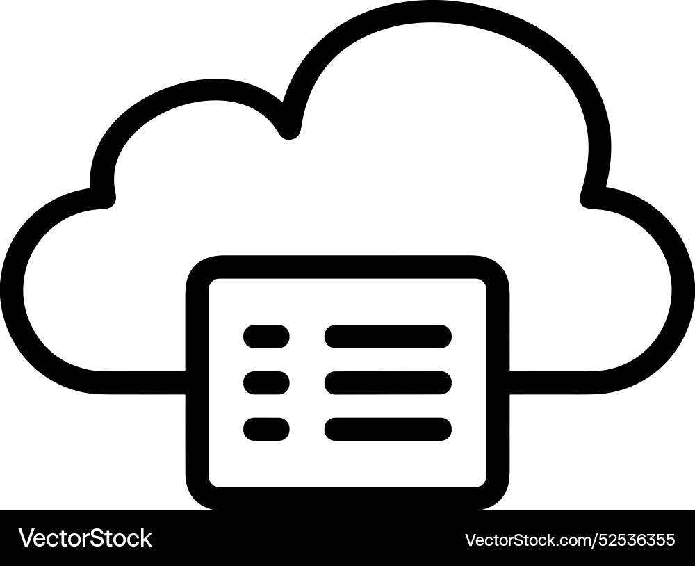 Cloud storage icon symbol image of the hosting Cloud storage icon symbol image of the hosting vector image