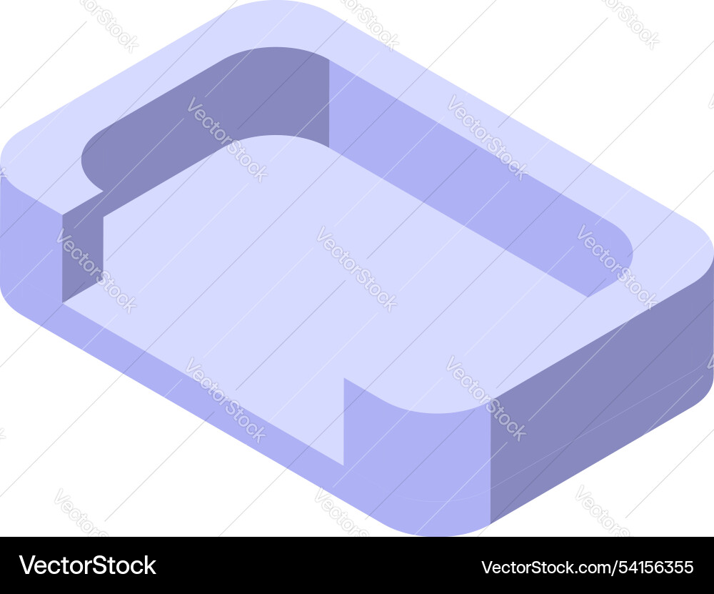 Empty rectangular slot with rounded edges Empty rectangular slot with rounded edges vector image