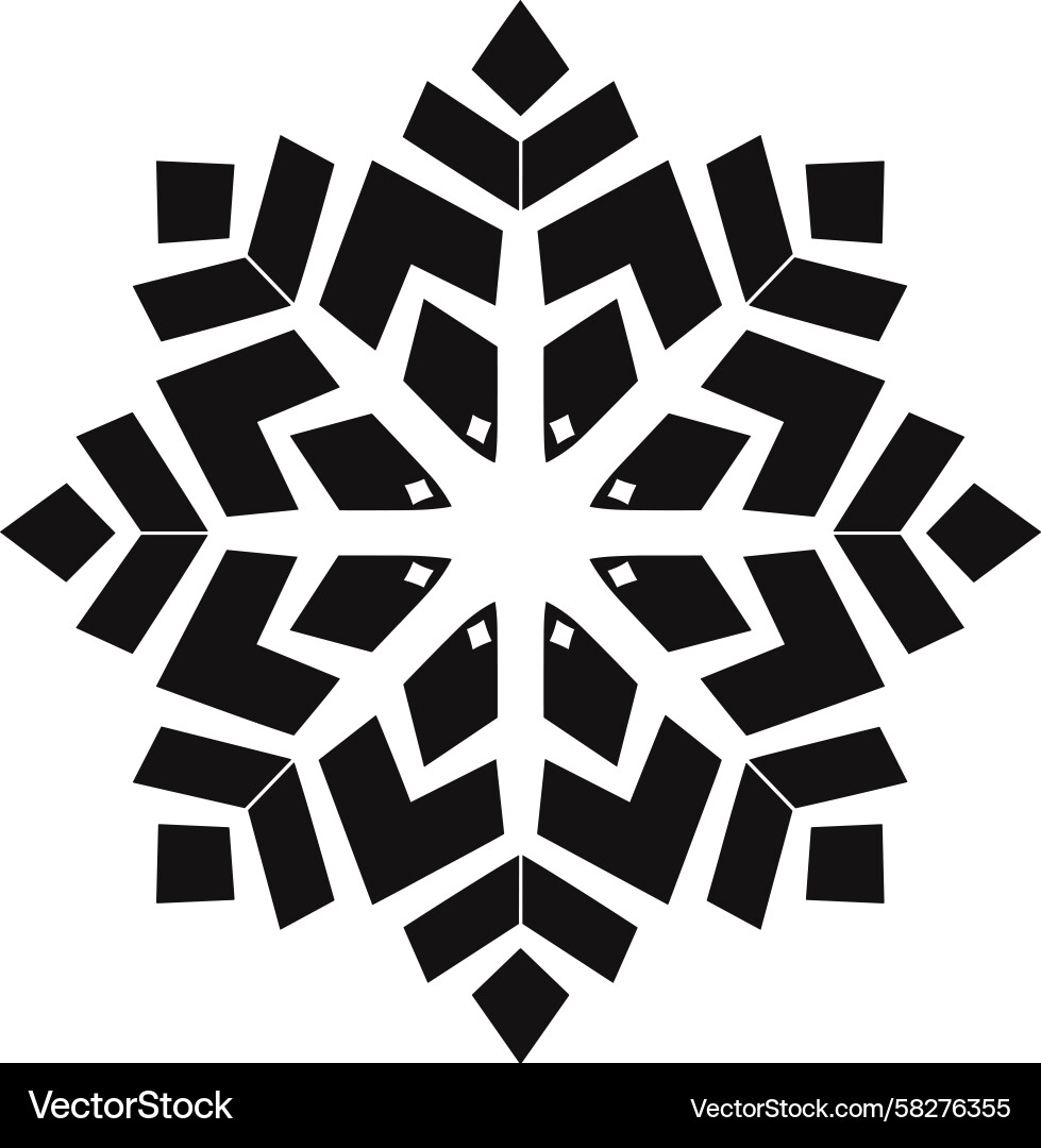 Intricate Snowflake Pattern Vector Image