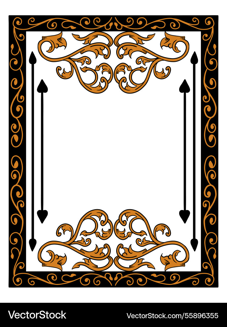Vintage wedding ornamental frames Royalty Free Vector Image
