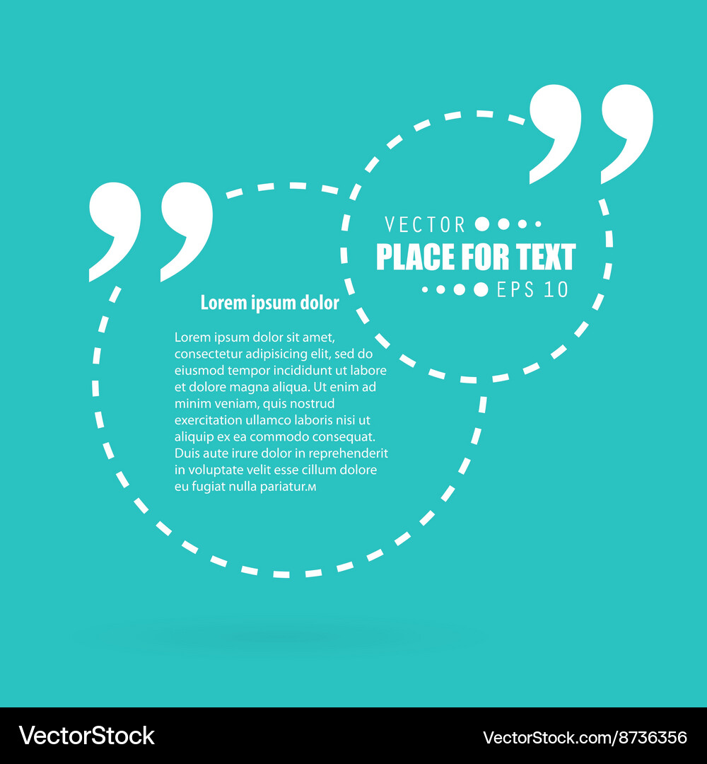 Abstract concept empty speech square quote Vector Image