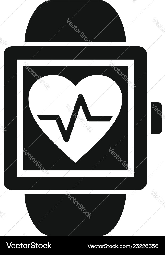 Man smartwatch icon simple style Man smartwatch icon simple style vector image