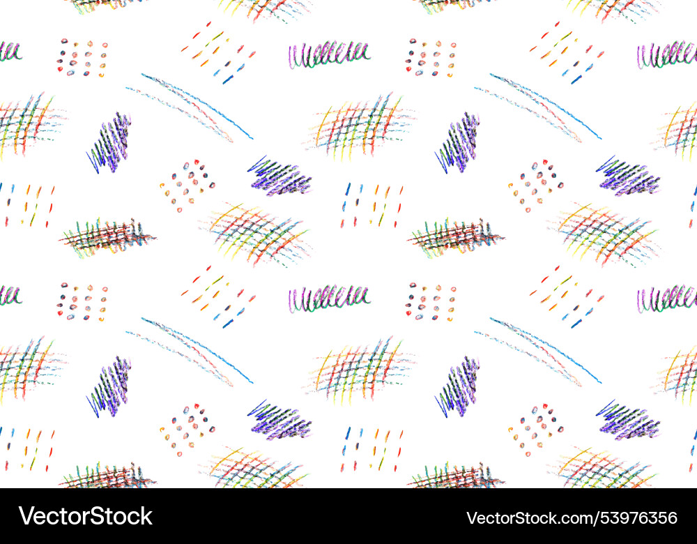 Seamless pattern of colorful naive playful shapes Seamless pattern of colorful naive playful shapes vector image