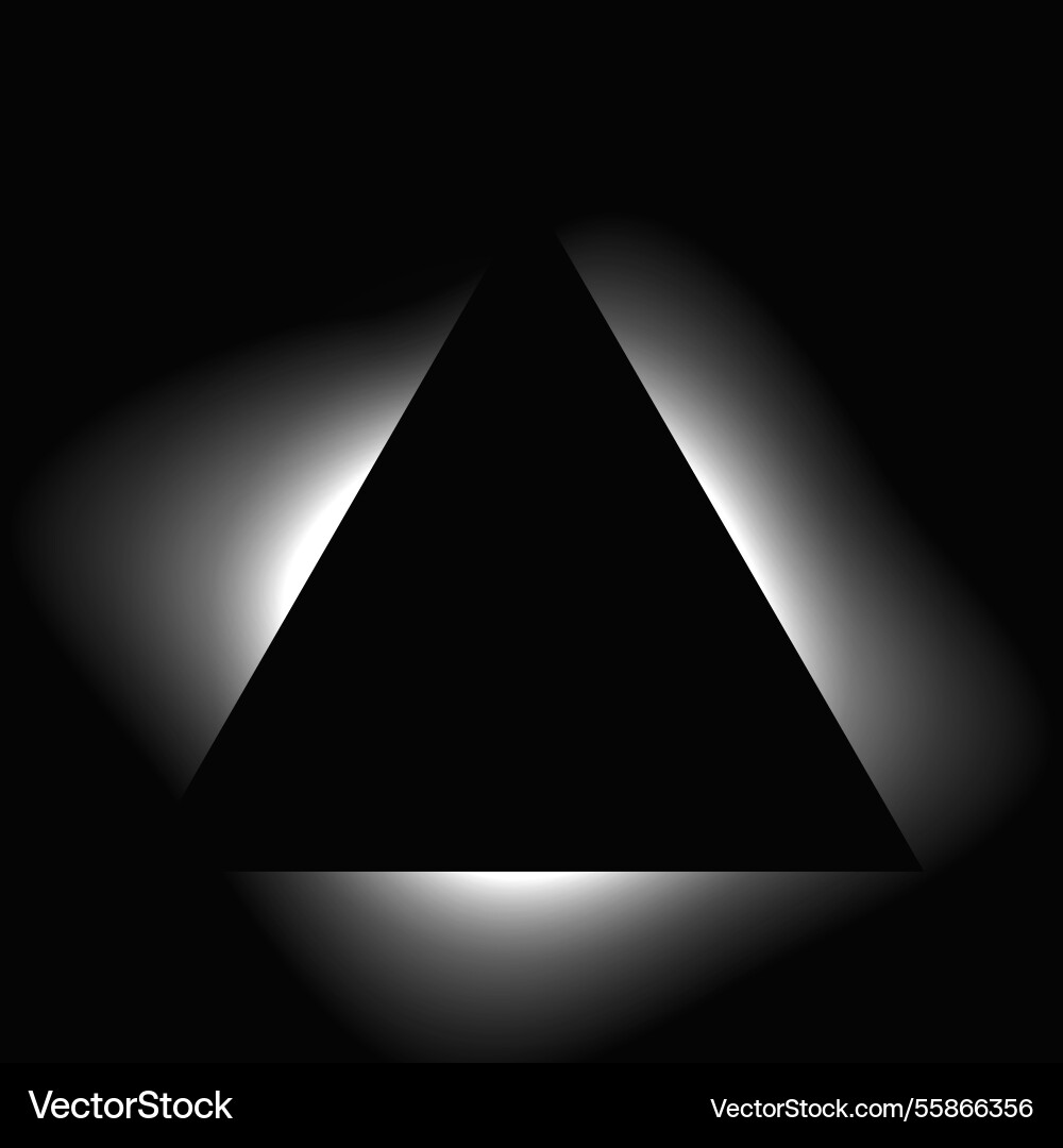 Triangle illuminate light frame Triangle illuminate light frame Vector Image