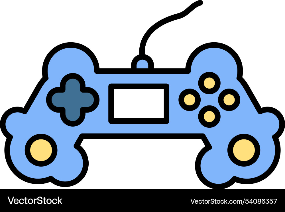 Game controller line filled icon design Vector Image