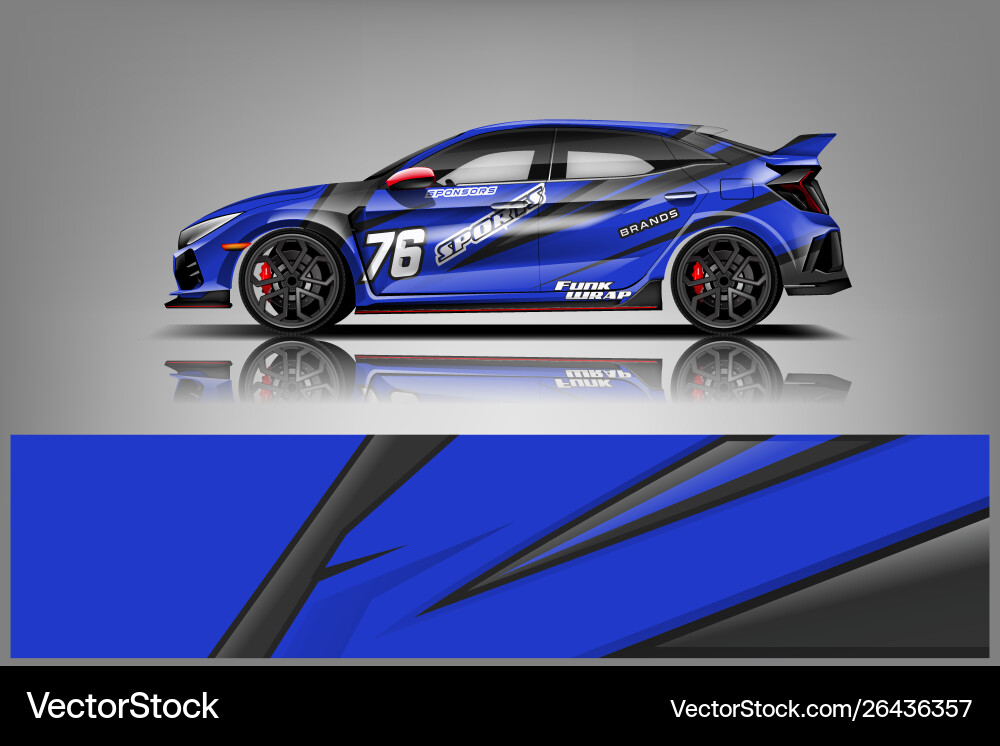 Racing Stripe Car Decal Vector Image