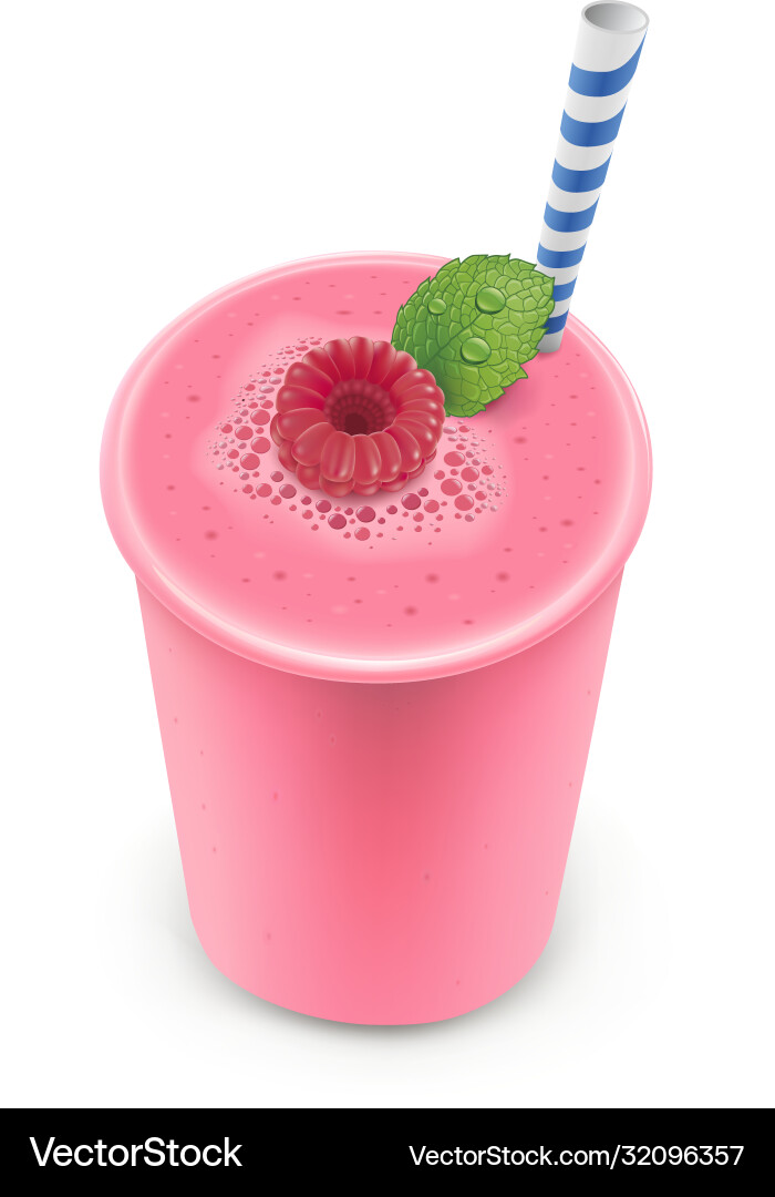 Refreshing Raspberry Smoothie vector image