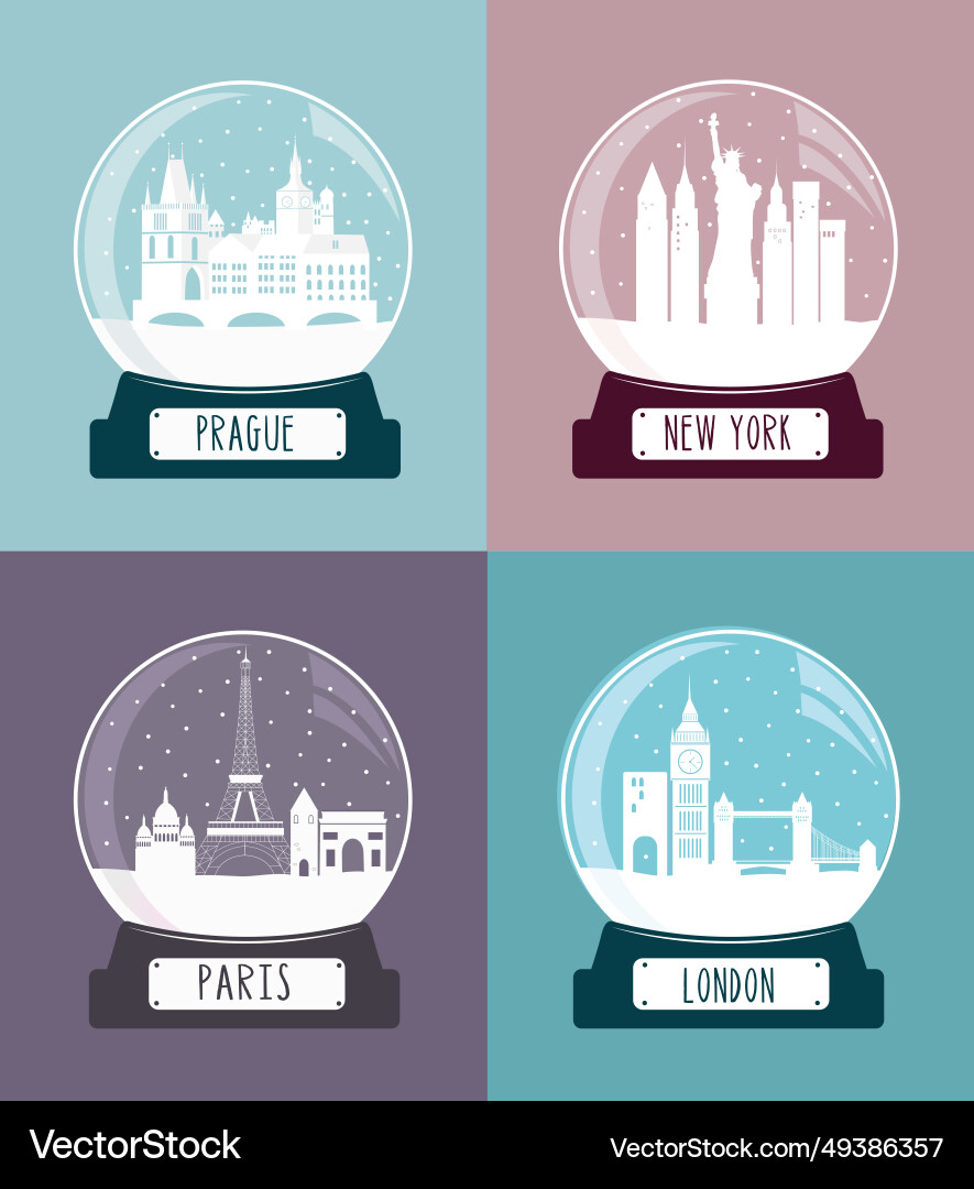 Set of christmas glass balls Set of christmas glass balls vector image