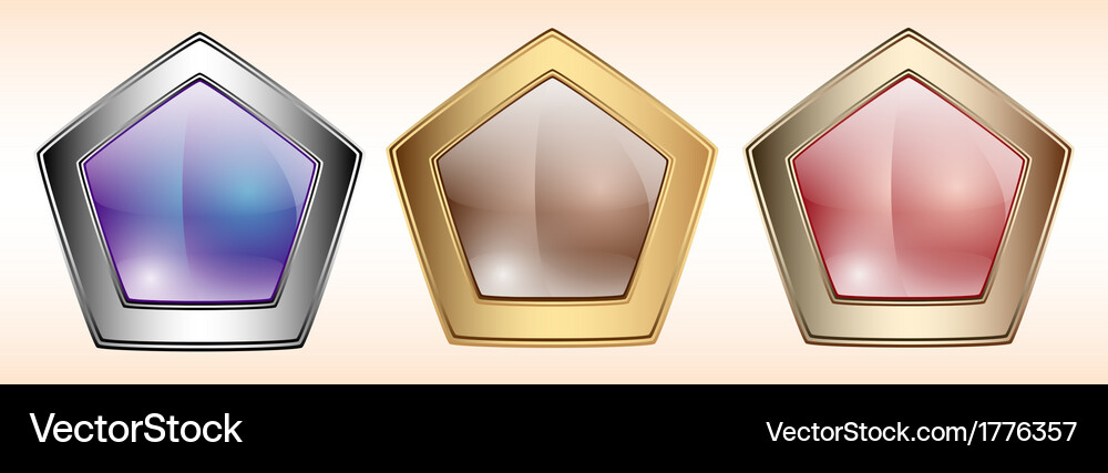 Set of empty buttons Vector Image