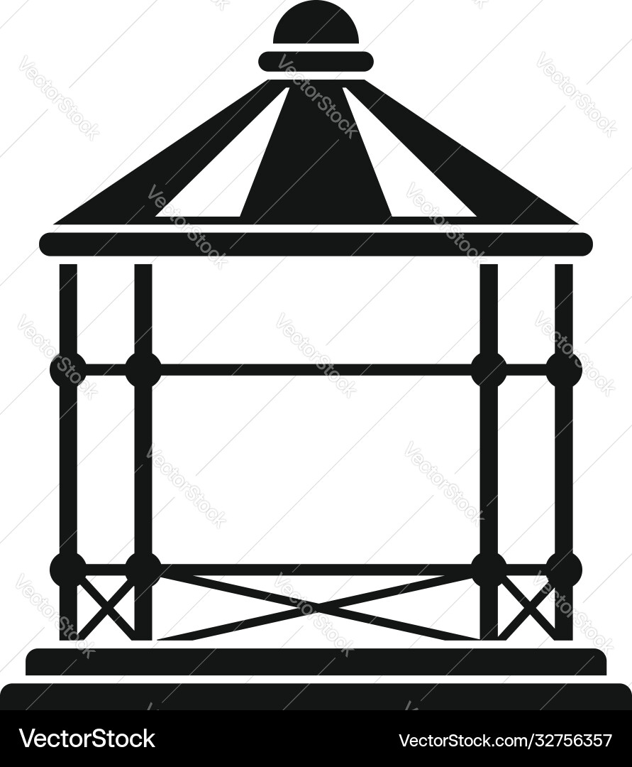 Structure gazebo icon simple style Structure gazebo icon simple style vector image