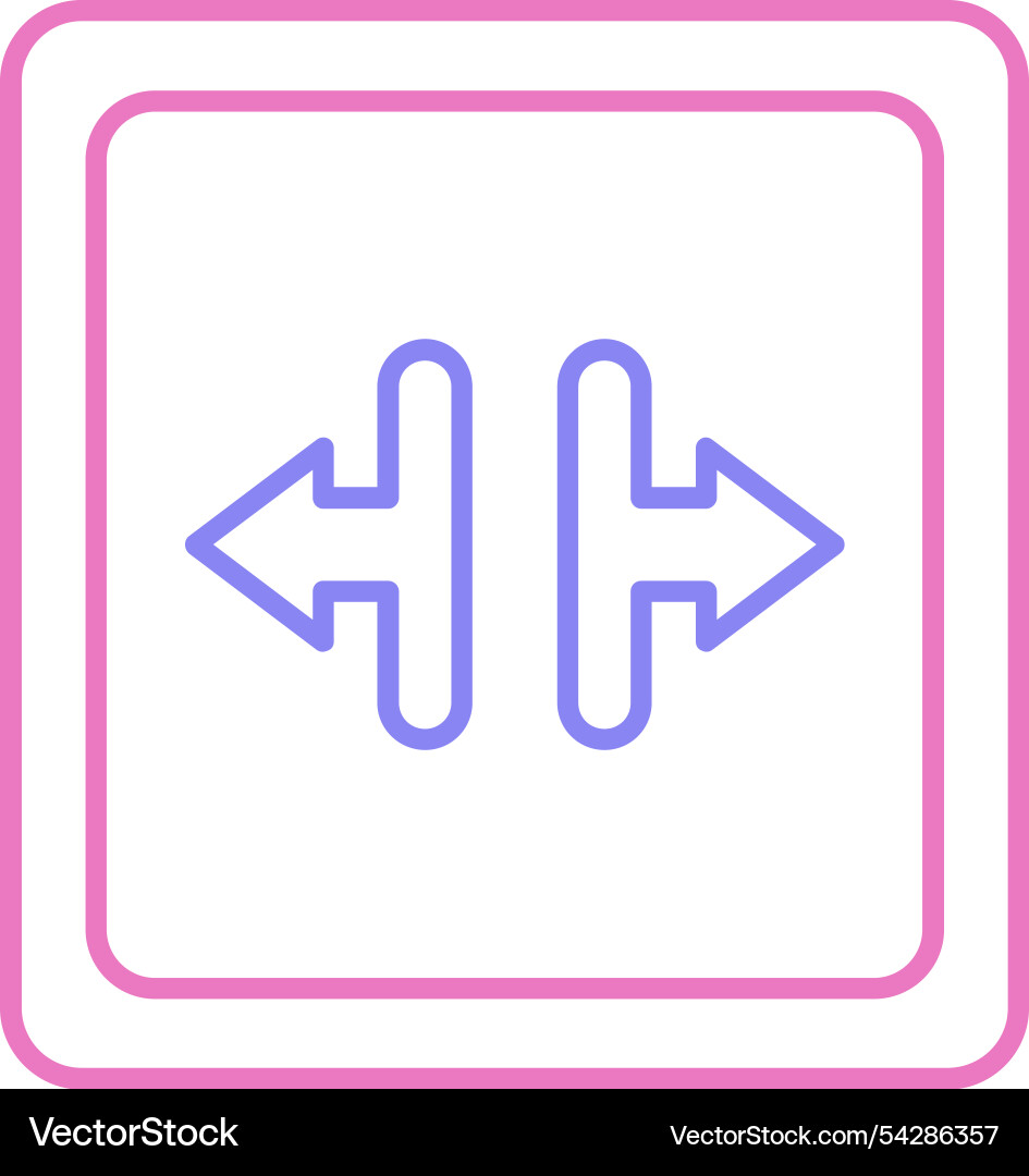 Width line two colour icon Vector Image