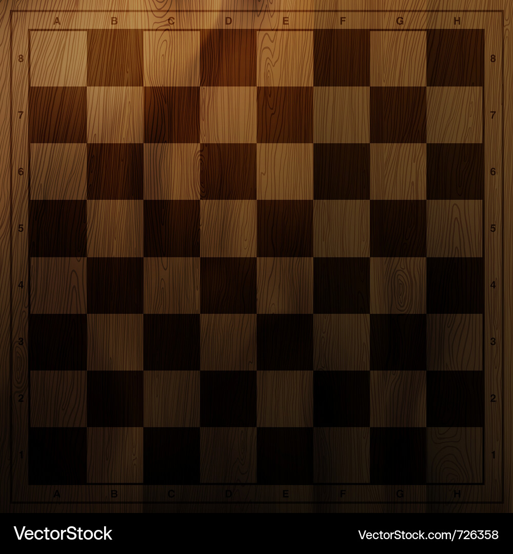 Classic Wooden Chessboard Vector Image
