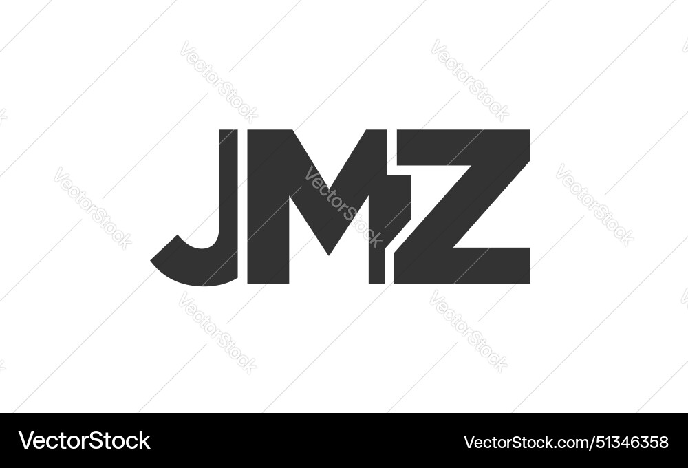Jmz logo design template with strong and modern Vector Image