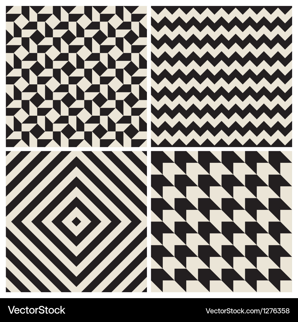 Retro Chevron Pattern Set vector image