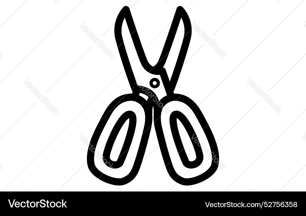 Tool icon with simple line drawing in black Vector Image