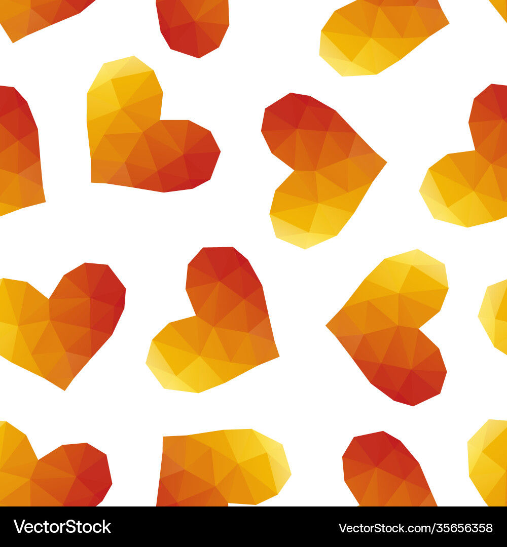 Triangle heart seamless pattern backgrounds Triangle heart seamless pattern backgrounds vector image