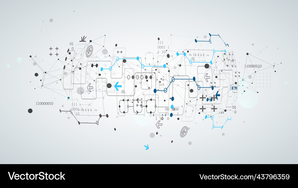 Abstract technology concept with plexus effect Abstract technology concept with plexus effect vector image