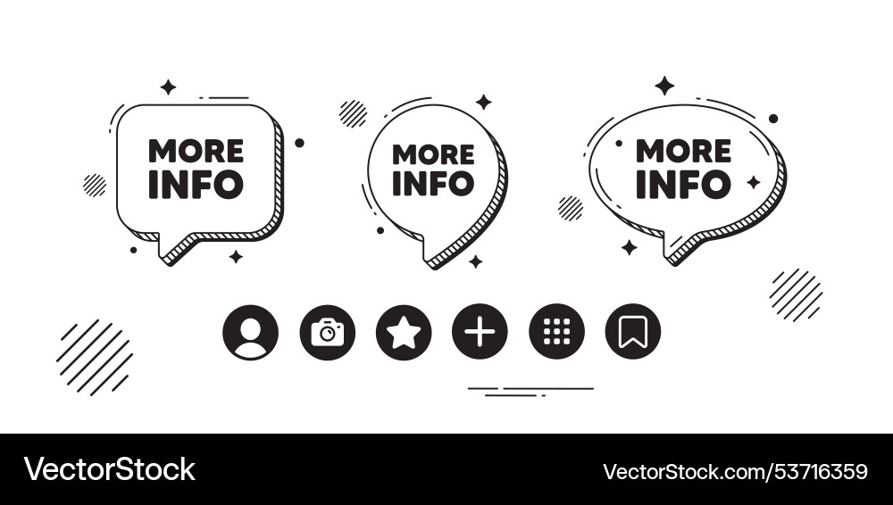 More info symbol navigation sign speech bubble More info symbol navigation sign speech bubble vector image