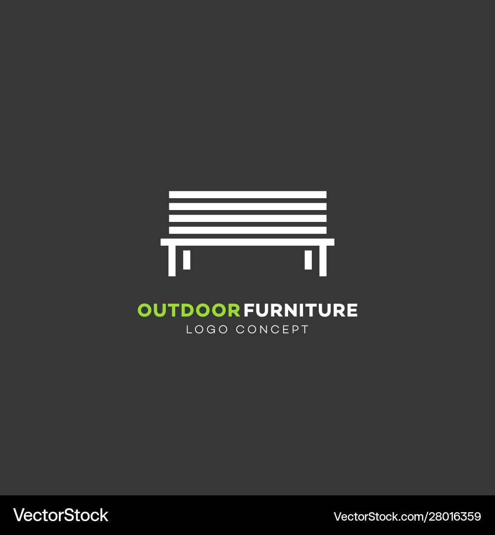 Outdoor furniture logo Outdoor furniture logo vector image