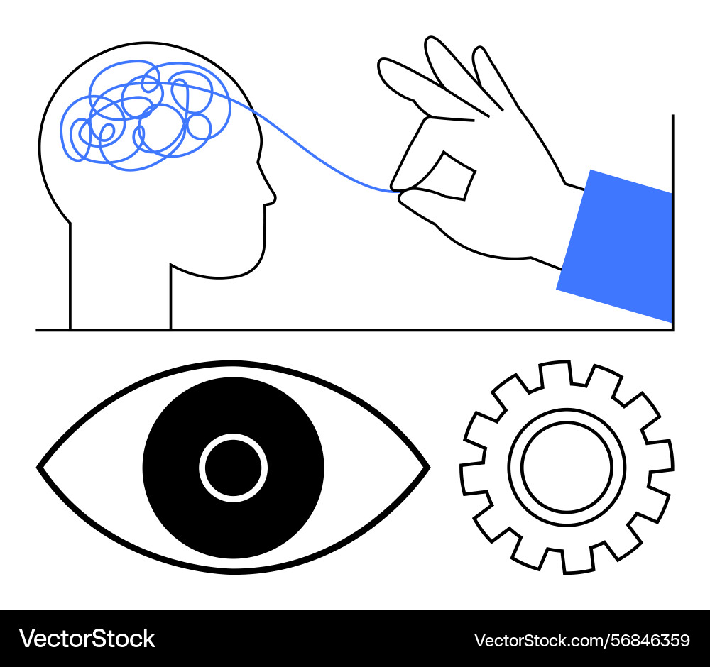 Simplified visual representation of problem Simplified visual representation of problem Vector Image