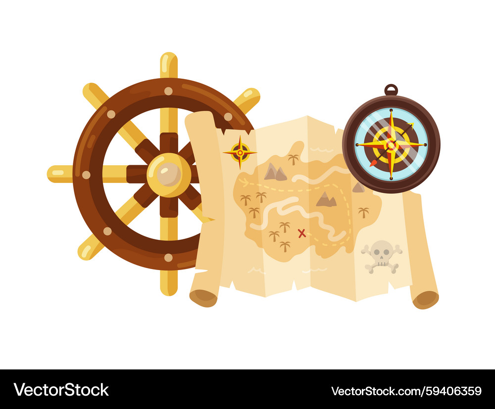 Treasure Map Clip Art – Royalty-Free Vector | VectorStock
