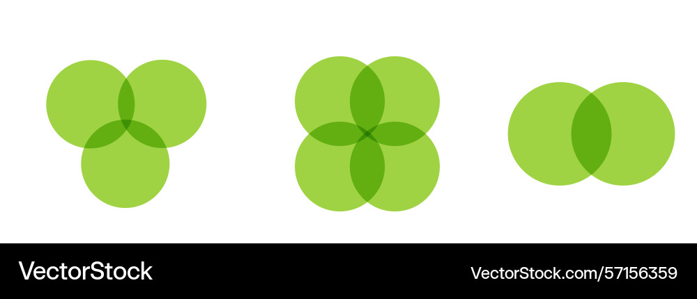 Venn infographic sections template data chart Venn infographic sections template data chart vector image