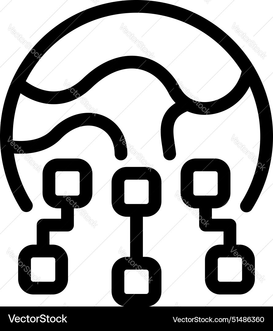 Abstract network and connectivity icon Abstract network and connectivity icon vector image