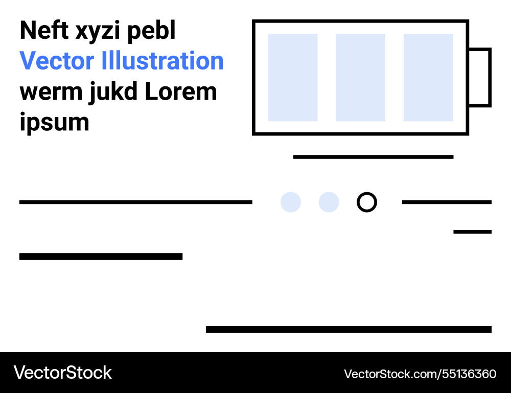 Battery with charge level text elements Battery with charge level text elements vector image