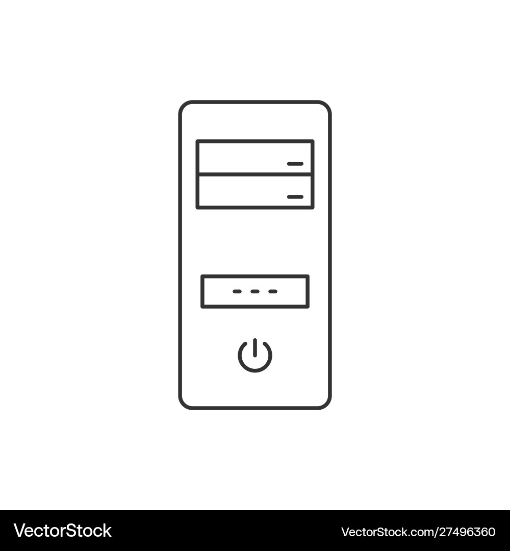 Computer System Unit Icon Vector Image