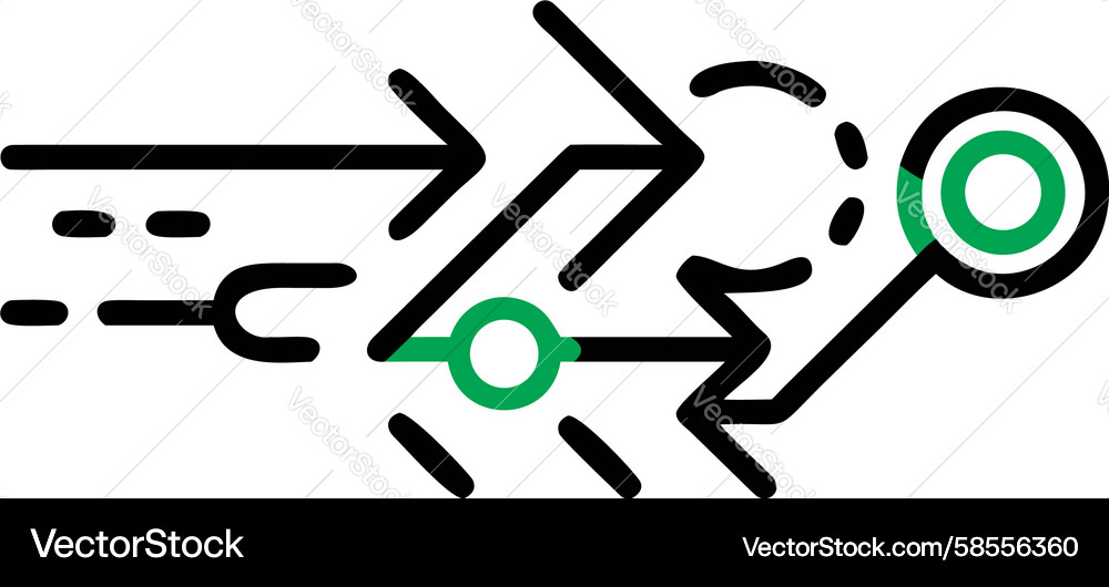 Data Flow to Focused Analytics Vector Image