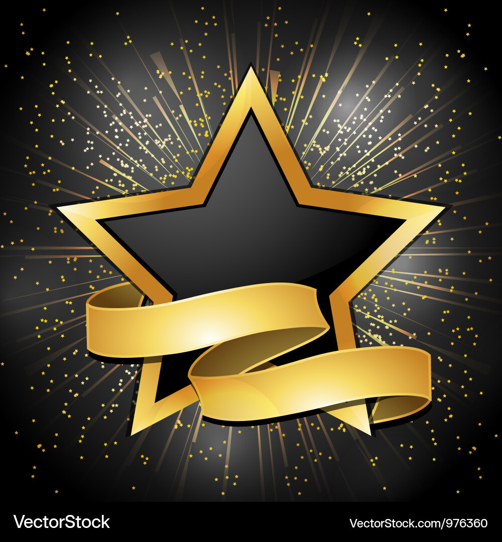 Golden Starburst Celebration Banner Vector Image