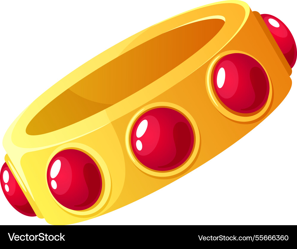 Magic ring with ruby gems vector image
