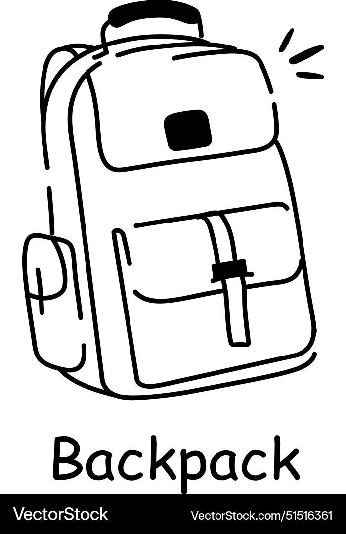 Backpack Royalty Free Vector Image Vectorstock