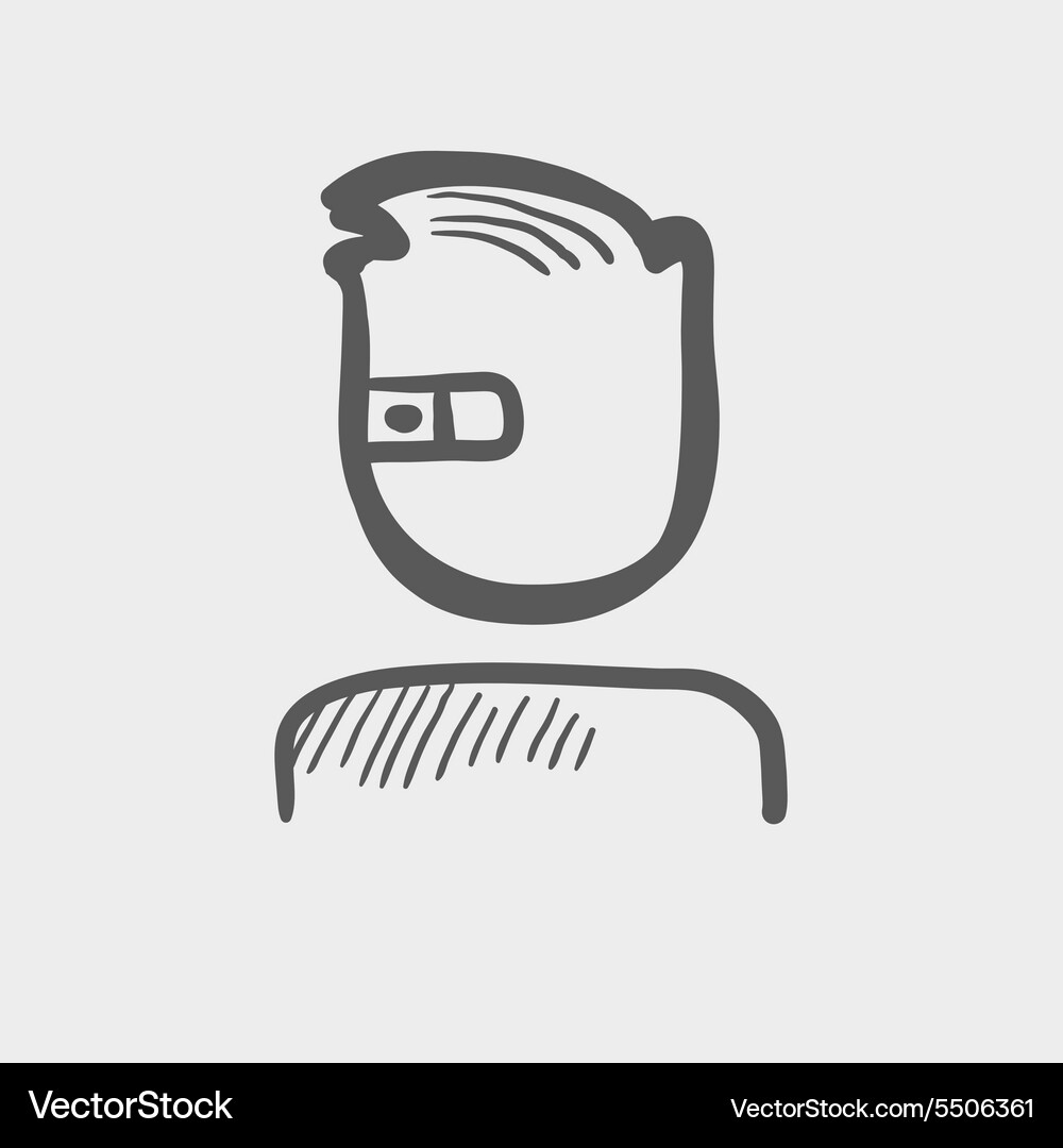 Computer web camera sketch icon Vector Image