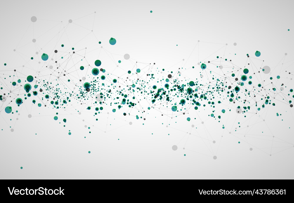 Connected Science Network Vector Image