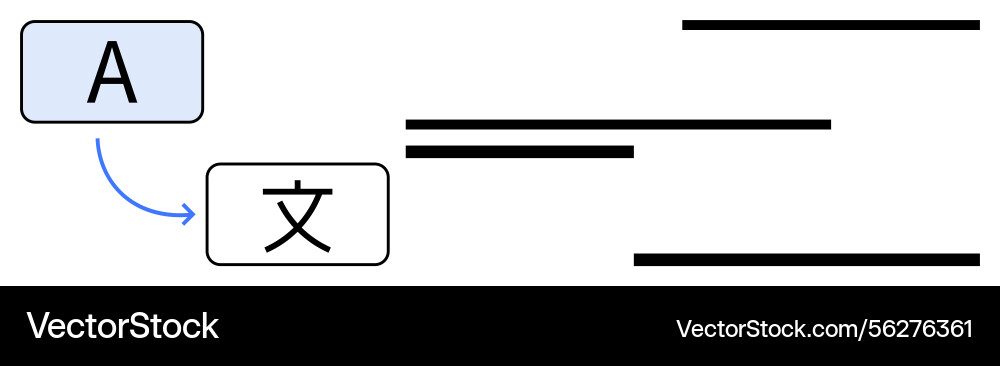Language translation process with arrows Language translation process with arrows vector image