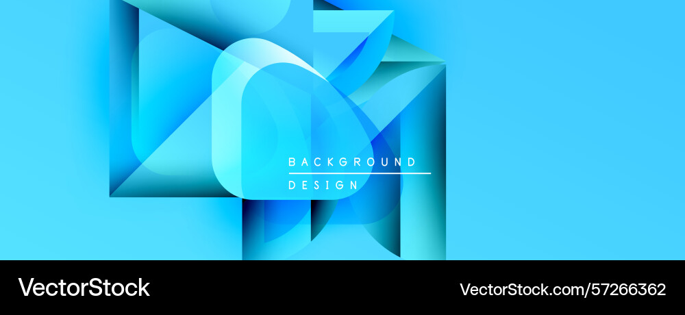 Abstract blue shapes overlap creating dynamic Abstract blue shapes overlap creating dynamic Vector Image