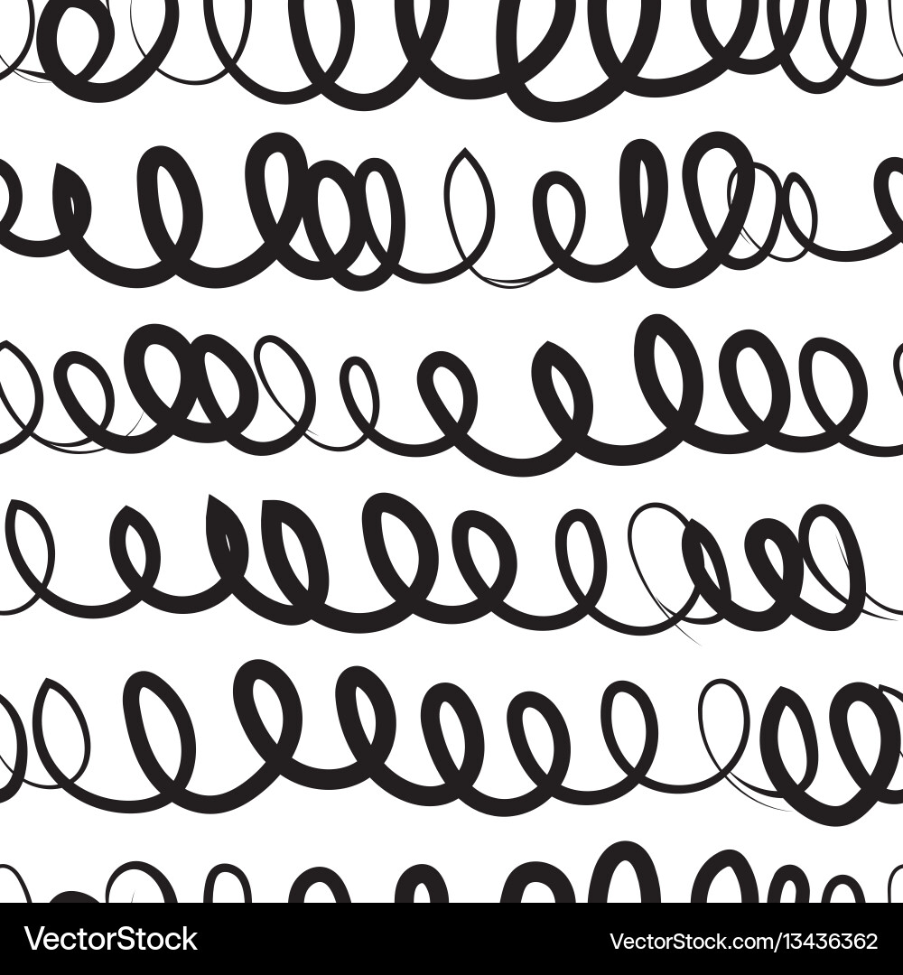 Abstract Curly Line Pattern vector image