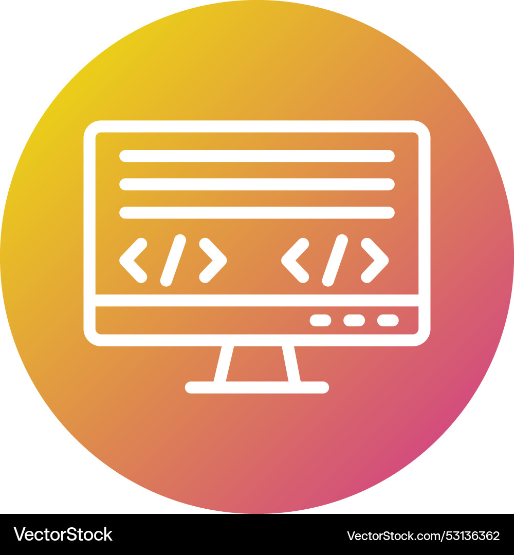 Coding language icon design vector image