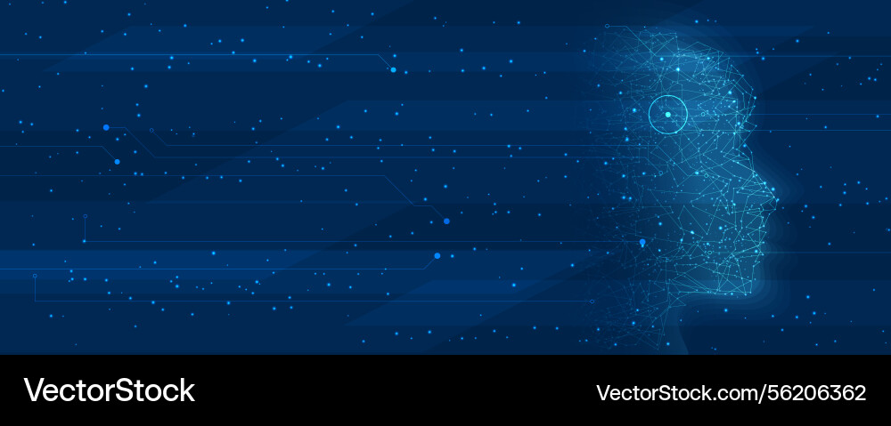 Conceptual technology of artificial intelligence Conceptual technology of artificial intelligence vector image