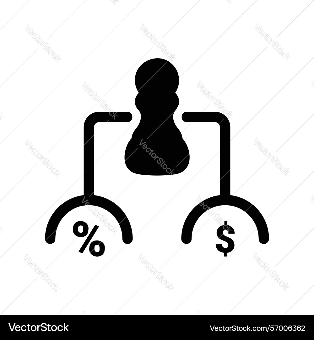Hierarchical structure with leader percentage Hierarchical structure with leader percentage vector image