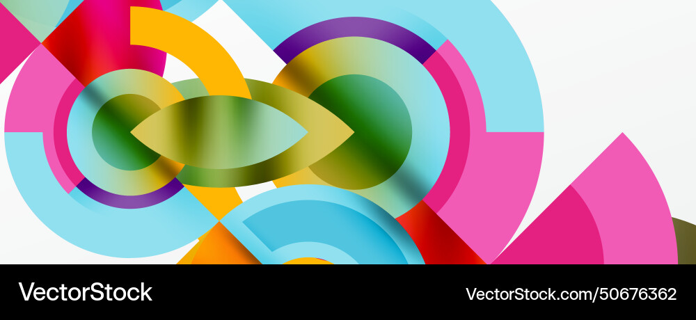 Round elements and circles geometric minimal Vector Image