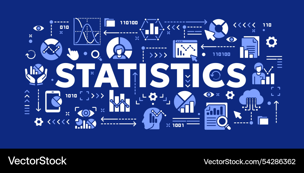 Statistics and data analytics concept Statistics and data analytics concept vector image