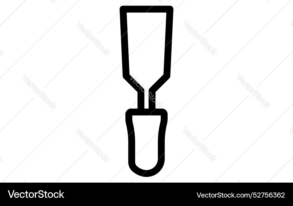 Tool icon with simple line drawing in black Vector Image