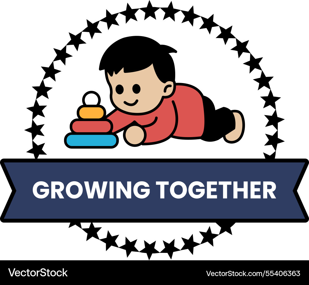 A boy is playing with stack of blocks A boy is playing with stack of blocks Vector Image