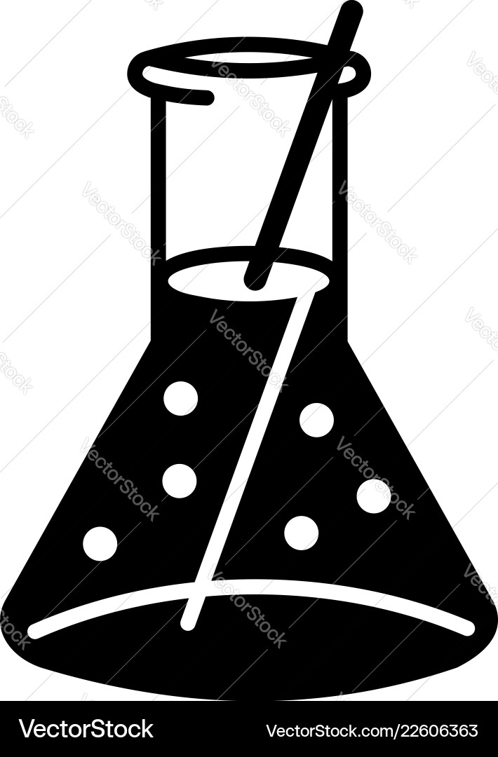 Boiling flask icon simple style Boiling flask icon simple style vector image