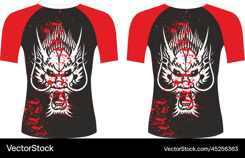 Compression rash guard design template Compression rash guard design template vector image