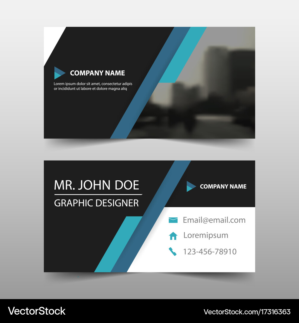 Modern Blue Corporate Business Card Vector Image