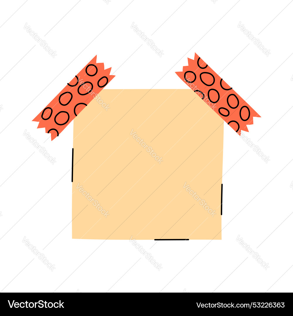 Note paper square shaped isolated element Vector Image